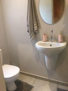ネルスプロイトにあるEuphoriaのバスルーム(トイレ、洗面台、鏡付)