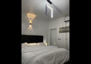 Postel nebo postele na pokoji v ubytování Exquisite Lekki Phase1 Apartment
