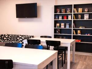 Χώρος καθιστικού στο Hostel Sol