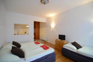 Postel nebo postele na pokoji v ubytování Apartments Karlin