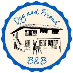 a drawing of a dog and a house at BnB Dog and Friend in Rocchetta Tanaro