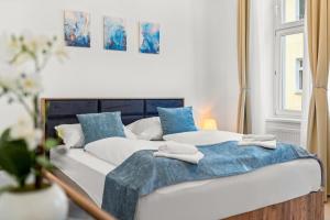 Postel nebo postele na pokoji v ubytování Traum-Wohnung, 63m², TOP Öffi-Anbindung, Smart-TV.