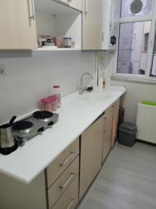 Kuchyň nebo kuchyňský kout v ubytování Hisar Apartments