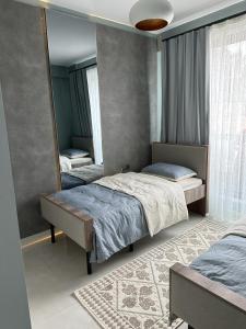 Cama o camas de una habitación en Villa Güvercinlik -Bodrum