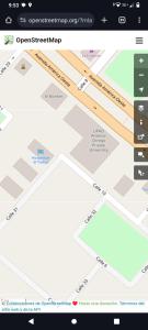 una captura de pantalla de la aplicación Google Maps en Linda habitación de hotel en Trujillo, en Palomar