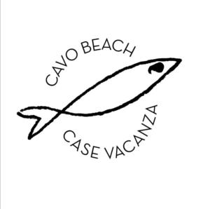 eine schwarz-weiße Zeichnung eines Pfeils Strand löscht das Vokabular in der Unterkunft Cavo Beach 3 in Cavo