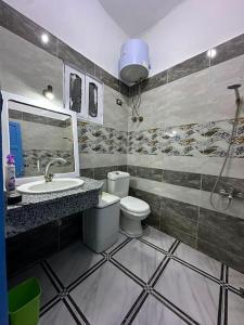 a bathroom with a sink and a toilet at Fresh studio in Dahab in Dahab