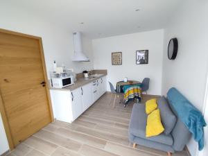 Η κουζίνα ή μικρή κουζίνα στο Ecoute s,il vient