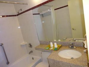 Koupelna v ubytování Flushing Hotel