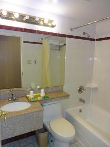 Koupelna v ubytování Flushing Hotel