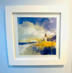 a picture of a painting of a lighthouse at Blackpool - Seaside in Blackpool