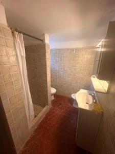 Koupelna v ubytování Tunquelen