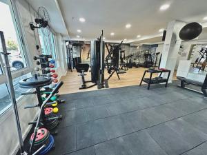 Ninho de Gaivotas Villa del Sol Macumba Surf Beach tesisinde fitness merkezi ve/veya fitness olanakları