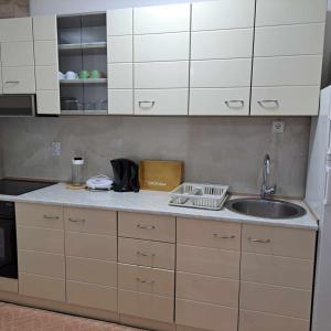 Kuchyň nebo kuchyňský kout v ubytování Apartman Magic