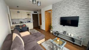Kuchyň nebo kuchyňský kout v ubytování Apartman Mery in Kraljevi Čardaci