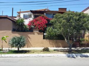 a house with flowering plants on the side of it at B&B Oui Madame in Tijuana