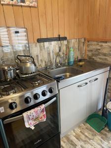 Una cocina o kitchenette en Cabañas Brisas del Mar- Hualaihue