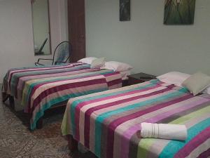 En eller flere senge i et værelse på Habitacion en Bijagua