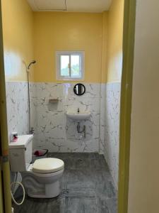een badkamer met een toilet en een wastafel bij Paradise panglao pool villa 