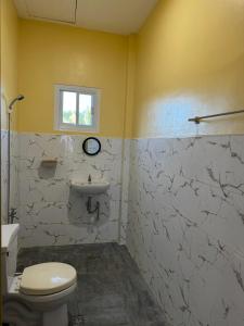 een badkamer met een toilet en een wastafel bij Paradise panglao pool villa 