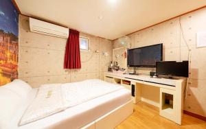 TV a/nebo společenská místnost v ubytování Chess Motel + 7 fotografií