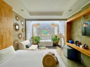 Postel nebo postele na pokoji v ubytování Check-in Resort Koh Larn