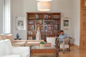 Χώρος καθιστικού στο Pensión Antiguo Chalet de Zabala