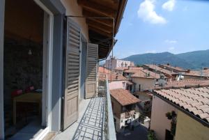a view from the balcony of a house at La Casa Della Zia in Sarnico