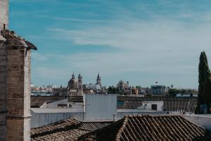 a view of the city from the roof of a building at Azafran Jerez apartamentos in Jerez de la Frontera