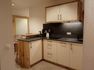 Η κουζίνα ή μικρή κουζίνα στο Innerraderhof Appartment 3