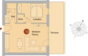 Půdorys ubytování Villa Bernstein