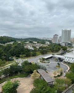 a view of a city with a road and buildings at Casa Budi Dwiputra 15 Putrajaya in Putrajaya