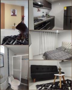 Kuchyň nebo kuchyňský kout v ubytování Privado y fascinante Apartaestudio San Alonso