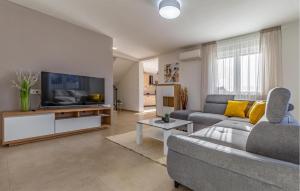 een woonkamer met een bank en een tv bij 3 Bedroom Nice Home In Krsan in Kršan