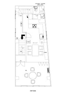 Půdorys ubytování 唐風家 北田辺 近邻地铁 2階