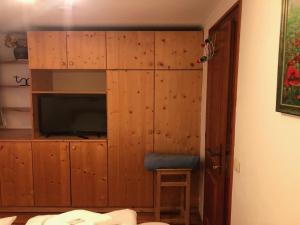 تلفاز و/أو أجهزة ترفيهية في Beautiful chalet apartment - ski-in & ski-out