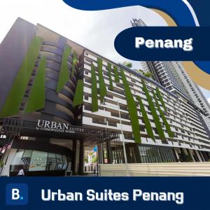 una imagen de un edificio con las palabras premier y las palabras suite urbana premier en Urban Suites @ Penang, en Jelutong