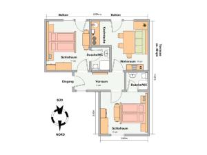 The floor plan of Haus Enzian