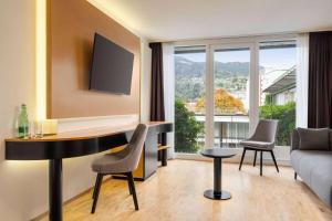 Khu vực ghế ngồi tại Vienna House by Wyndham Martinspark Dornbirn