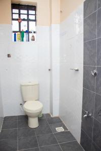 a bathroom with a toilet and a shower at House of L in Eldoret