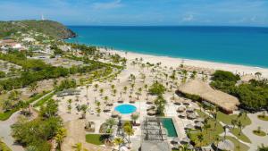 an aerial view of the beach at a resort at Sunsol Ecoland in Pedro Gonzalez