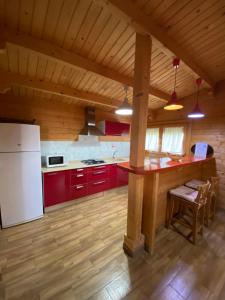 A kitchen or kitchenette at Casas Guemon