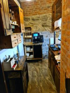 Kuchyň nebo kuchyňský kout v ubytování Hotel b&b altes hinterhäusel
