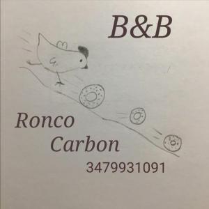 a drawing of a bird sitting on a branch at B&B Ronco Carbon in Gallio