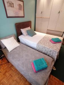 Posteľ alebo postele v izbe v ubytovaní B&B Buon Cammino Tuscia Viterbo - colazione inclusa - convenzionato con impianti termali