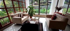 Posezení v ubytování Andean lodge Riverside