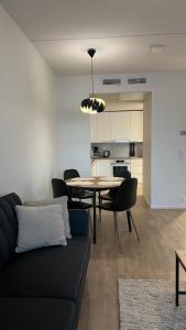 Χώρος καθιστικού στο Casa Emerald, laadukas kaksio saunalla, wifi, matkakeskus 280 m, juna ja bussiasema