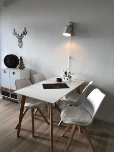 Χώρος καθιστικού στο Ferienwohnung Seeblick Hahnenklee