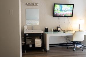 A television and/or entertainment centre at The Clarendon Hotel and Spa
