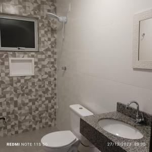 Phòng tắm tại Canto da Natureza